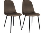 Set Di 2 Sedie Da Pranzo - Sedie In Velluto - Elevato Comfort Di Seduta, Robusta Struttura In Metallo
