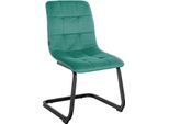 Sedia Da Pranzo In Velluto - Sedia Da Pranzo - Comfort E Durata Di Alta Qualità | Colore: Verde