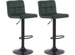 Set Di 2 Sgabelli Da Bar - Sgabelli Da Cucina - Altezza Regolabile E Design Moderno | Colore: Verde