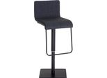 Sgabello Da Bar Con Rivestimento In Tessuto - Sgabello Da Bar - Girevole A 360° E Regolabile In Altezza | Colore: Grigio Scuro, Colore Base: Nero