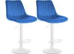 Set Di 2 Sgabelli Da Bar In Velluto - Sedie - Comfort Di Seduta Ottimale