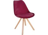 Sedia Da Pranzo In Velluto - Sedia Da Pranzo - Eccellente Comfort Di Seduta, Struttura In Legno