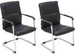 Set Di 2 Sedie Per Visitatori - Sedie Per Riunioni - Comfort Ergonomico E Design Elegante | Colore: Nero