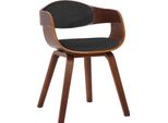 Sedia Per Visitatori Moderna - Sedia Per Ospiti - Design Confortevole E Di Facile Manutenzione | Colore: Noce/Grigio Scuro