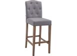 Elegante Sgabello Da Bar - Sgabello Da Bar In Gomma - Elevato Comfort Di Seduta - Robusta Struttura In Rubberhout | Colore Dell'abbigliamento: Antique Healer | Colore: Grigio Chiaro