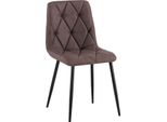 Sedia Da Pranzo In Velluto - Sedia Moderna Di Design - Eccezionale Comfort Di Seduta, Gambe In Metallo Nero