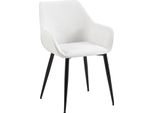 Sedia Da Pranzo - Lusso Confortevole - Robusta Struttura In Metallo | Colore: Crema | Materiale: Polvere