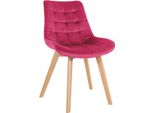 Sedia Da Pranzo In Velluto - Sedia Comoda - Stile Scandinavo | Colore: Rosso
