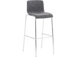 Sgabello Da Bar In Stile Moderno - Sgabello - Impilabile, Comfort Ergonomico | Colore: Grigio Chiaro, Colore Base: Cromo