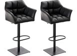 Set Di 2 Sgabelli Da Bar - Sgabelli Alla Moda - Regolabili In Altezza Per Il Massimo Comfort Di Seduta | Colore: Nero | Colore Base: Nero