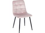 Sedia Da Pranzo Samt - Seduta In Velluto, Comfort A Bassa Manutenzione | Colore: Rosa