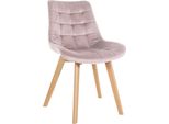 Sedia Da Pranzo In Velluto - Sedia Comoda - Stile Scandinavo | Colore: Rosa
