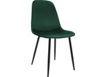 Sedia Da Pranzo - Sedia Da Cucina, Elevato Comfort Di Seduta, Rivestimento In Velluto - Verde