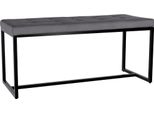 Panca Con Struttura Di Base Nera - Divano - Elevato Comfort Di Seduta | Colore: Grigio Scuro. Materiale: Morbido