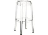 Sgabello Da Bar Moderno - Sedia Di Design Con Comfort - Resistente Alle Intemperie, Impilabile E Resistente Ai Raggi Uv. Colore: Trasparente