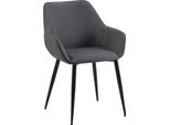 Sedia Da Pranzo - Lusso Confortevole - Robusta Struttura In Metallo | Colore: Grigio Scuro, Materiale: Polvere