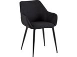 Sedia Da Pranzo - Lusso Confortevole - Robusta Struttura In Metallo | Colore: Nero | Materiale: Polvere