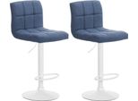 Set Di 2 Sgabelli Da Bar Imbottiti - Sgabelli Moderni - Regolabili In Continuo E Girevoli A 360°