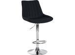Sgabello Da Bar Moderno - Sgabello In Tessuto - Fantastico Comfort Di Seduta | Colore: Nero | Colore Base: Cromo