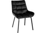 Sedia Da Pranzo - Sedia Da Cucina - Design Ergonomico, Seduta Confortevole | Colore: Nero | Materiale: Morbido