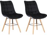 Set Di 2 Sedie Da Pranzo In Velluto - Sedie Da Cucina - Ottimo Comfort