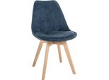 Confortevole Sedia Da Pranzo - Sedia Da Cucina - Imbottitura Di Facile Manutenzione | Colore: Blu Scuro | Materiale: Corda