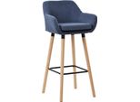 Sgabello Moderno - Sgabello - Elevato Comfort Di Seduta Ed Elegante Rivestimento In Tessuto | Colore: Blu Scuro