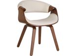 Sedia Da Pranzo - Sedia Da Cucina - Comoda Con Braccioli | Colore: Crema | Materiale: Polvere