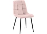 Sedia Da Pranzo - Sedia Da Pranzo - Schienale Comodo - Facile Da Mantenere | Materiale: Morbido | Colore: Rosa