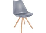 Sedia Da Pranzo In Plastica - Comfort In Poliuretano - Elegante Struttura In Legno