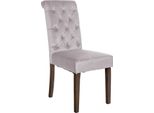 Sedia Da Pranzo In Velluto - Sedia Da Pranzo - Elevato Comfort Di Seduta, Poliestere Di Facile Manutenzione | Colore: Grigio | Materiale: Morbido