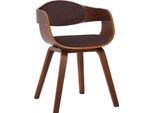 Sedia Per Visitatori Moderna - Sedia Per Ospiti - Design Confortevole E Di Facile Manutenzione | Colore: Noce/Marrone
