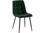 Sedia Da Pranzo - Sedia Da Pranzo - Schienale Comodo - Facile Da Mantenere | Materiale: Morbido | Colore: Verde