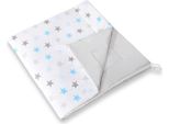 Tappeto Da Gioco Bifacciale - Vestito Da Gioco - Comodo E Lavabile - Grigio/Blu - 116 X 116 Cm