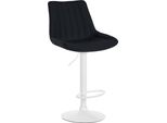 Sgabello Da Bar Moderno - Sgabello In Tessuto - Fantastico Comfort Di Seduta | Colore: Nero | Colore Base: Bianco