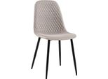 Sedia Da Pranzo Comoda Ed Elegante - Rivestimento In Velluto - Design Di Facile Manutenzione | Materiale: Tessuto Colore: Grigio