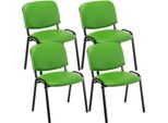 Set Di 4 Sedie Per Visitatori - Sedie Beurs - Comoda Seduta Trapuntata. Colore: Verde