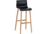 Sgabello Da Bar - Sgabello Alto - Comfort Di Seduta Ergonomico, Polipropilene E Faggio. Colore Del Legno: Nero