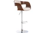 Sgabello Da Bar Di Design - Sgabello - Seduta Ergonomica, Girevole E Regolabile A 360° | Colore: Noce/Crema