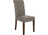 Sedia Da Sala Da Pranzo In Velluto - Sedia Da Sala Da Pranzo - Elevato Comfort Di Seduta, Poliestere Di Facile Manutenzione | Colore: Taupe | Materiale: Polvere
