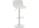 Sgabello Da Bar Moderno - Sedia Da Pranzo - Altamente Regolabile E Girevole A 360° | Colore: Bianco