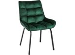 Sedia Da Pranzo - Sedia Da Cucina - Design Ergonomico, Seduta Confortevole | Colore: Verde | Materiale: Morbido
