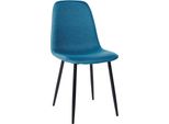 Sedia Da Pranzo - Sedia Da Pranzo - Imbottitura E Cura Confortevoli - Design Amichevole | Colore: Blu | Materiale: Polvere