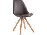 Sedia Per Visitatori - Sedia Per Ospiti - Elevato Comfort, Similcuoio E Legno Di Faggio/Quercia | Colore Abbigliamento: Naturale Colore: Marrone