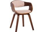 Sedia Per Visitatori Moderna - Sedia Per Ospiti - Design Confortevole E Di Facile Manutenzione | Colore: Noce/Crema