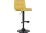 Sgabello Moderno - Sgabello Da Bar - Design Ergonomico, Rivestimento In Velluto | Colore: Giallo