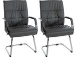 Set Di 2 Sedie Per Visitatori - Sedie Per Ospiti - Comfort Ergonomico | Colore: Grigio