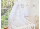 Baldacchino Per Cameretta - Baldacchino - 100 % Cotone, Protezione Dalla Luce, Bianco, Incluso Sciopero E Sospensione