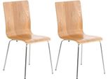 Set Di 2 Pezzi Sedia Per Visitatori - Sedia Per Riunioni - Design Ergonomico, Seduta Confortevole Per Ore, Colore: Rovere