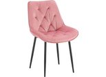 Sedia Da Pranzo Moderna - Sedia Da Cucina - Elevato Comfort Di Seduta - Rivestimento In Velluto | Colore: Rosa